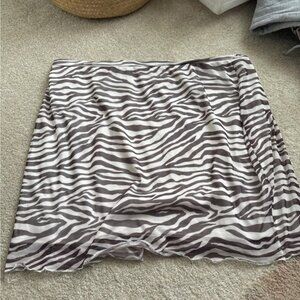 Zebra Print Mini Skirt